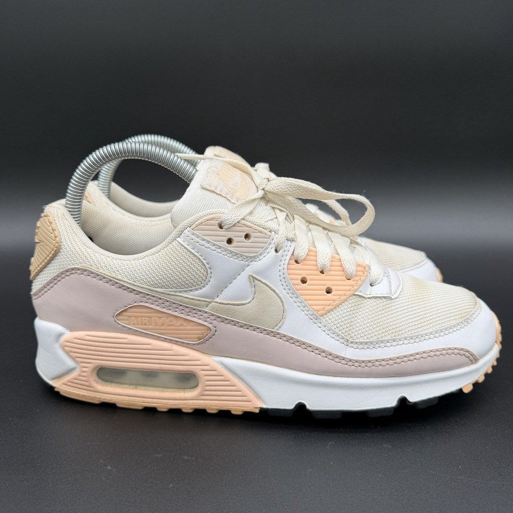 Nike Air Max 90 Peach and White Womens Size 9 Barely Rose
